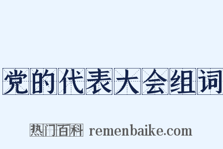 党的代表大会组词是什么意思的图片